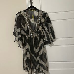 Gianni Bini Black and White Swim Coverup